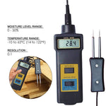 MC - 7806 MC - 7806 Digital Moisture Meter & Thermometer, Wood Cotton Paper - Gain Express