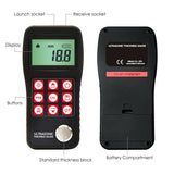 MT150 Portable Digital Ultrasonic Thickness Gauge 0.75 ~ 300mm 4.5 digits LCD display with EL backlight Auto Power Off 0.1mm Resolution - Gain Express