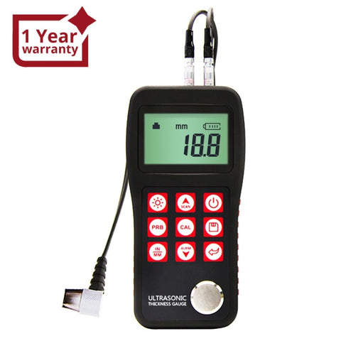 MT150 Portable Digital Ultrasonic Thickness Gauge 0.75 ~ 300mm 4.5 digits LCD display with EL backlight Auto Power Off 0.1mm Resolution - Gain Express