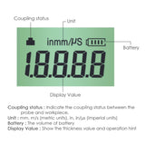 MT160 Digital Ultrasonic Metal Fiber Glass Thickness Gauge 0.75 ~ 300mm with USB Communication Port LCD with EL backlight Internal Memory Data - Gain Express