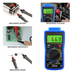 MUL - 213 MUL - 213 Network Digital Multimeter Tester Multi Meter, Telephone Line RJ11, Cable RJ45, AC DC Voltage, AC DC Current, Resistance, Diode Continuity Test, Battery Meter Tester - Gain Express