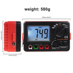 MUL - 351 Digital Insulation Tester Resistance Meter 250V / 500V / 1000V Output Voltage 750V AC Voltage Megohmmeter Large LCD Display with Blacklight and Buzzer Alarm - Gain Express