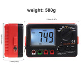 MUL - 351 Digital Insulation Tester Resistance Meter 250V / 500V / 1000V Output Voltage 750V AC Voltage Megohmmeter Large LCD Display with Blacklight and Buzzer Alarm - Gain Express