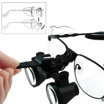 NDL - 025N 2.5x Magnification Dental Loupes, Galilean Style Nickel Alloy Frame, Dental Surgical Medical Binocular, 100mm Field of View+ 90mm Depth of Field+ 420mm Working Distance, Flip - Up Flexible Optical Glass Loupe Dentistry - Gain Express