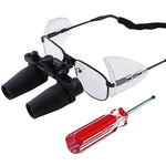 NDL - 040N 4.0x Magnification Dental Loupes, Prismatic Keplerian Style Nickel Alloy Frame, Dental Surgical Medical Binocular, 40mm Depth of Field+ 65mm Field of View+ 420mm Working Distance Loupe, Flip - Up Flexible Optical Glass Loupe Dentistry - Gain Express