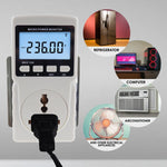 PCM - 282 Digital Power Meter Wattmeter Energy Consumption Meter Watt Voltage Current Frequency Electricity Usage Monitor Plug - in Socket Design - Gain Express