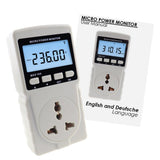 PCM - 282 Digital Power Meter Wattmeter Energy Consumption Meter Watt Voltage Current Frequency Electricity Usage Monitor Plug - in Socket Design - Gain Express