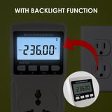 PCM - 282 Digital Power Meter Wattmeter Energy Consumption Meter Watt Voltage Current Frequency Electricity Usage Monitor Plug - in Socket Design - Gain Express