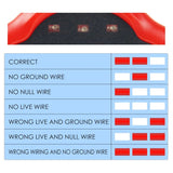 PCM - 348_US PCM - 348 Handheld Outlet Tester Polarity Detector with LED Light Test Result Indicator Socket Tester Power Socket Wiring Tool for GFCI Trip Current Standard Outlets Receptacles - Gain Express