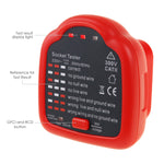 PCM - 348_US PCM - 348 Handheld Outlet Tester Polarity Detector with LED Light Test Result Indicator Socket Tester Power Socket Wiring Tool for GFCI Trip Current Standard Outlets Receptacles - Gain Express