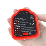 PCM - 348_US PCM - 348 Handheld Outlet Tester Polarity Detector with LED Light Test Result Indicator Socket Tester Power Socket Wiring Tool for GFCI Trip Current Standard Outlets Receptacles - Gain Express