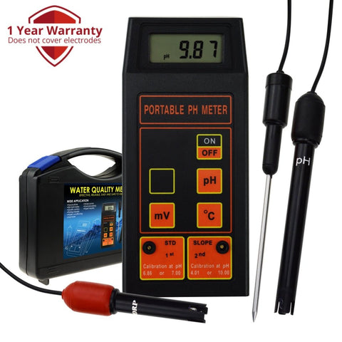 PH - 0131 PH - 0131 Digital pH / ORP mV / Temperature Meter Water Quality Tester with ATC Replaceable pH ORP Electrode Detachable Temperature Probe for Aquarium, Laboratory Test, Hydroponics Water Testing Tool - Gain Express