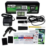 PH - 025 Digital pH Monitor Meter ATC 0.00~14.00pH w/ Power Adaptor & 1.5M Long Electrode Probe, Continuous Water Quality Monitoring Tester Kit Aquarium Hydroponics Spa Tank Pool Laboratories Portable - Gain Express