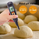 PH - 08 Digital Food PH Soil Meter w/ Temperature Measure Acidity Tester for Dough Meat Cheese Bread Fruit High Precision with ATC - Gain Express