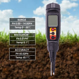 PH - 08 Digital Food PH Soil Meter w/ Temperature Measure Acidity Tester for Dough Meat Cheese Bread Fruit High Precision with ATC - Gain Express