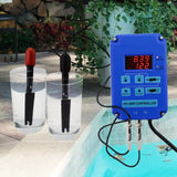 PH - 803_EU PH - 803 Digital pH ORP Redox 2 in 1 Controller Monitor w/ Output Power Relay Control, Electrode Probe BNC, Water Quality Meter Online Continuous Measurement Kit, for Aquarium Hydroponics Plant Pool Spa - Gain Express