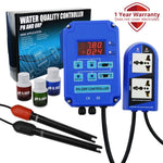 PH - 803_EU PH - 803 Digital pH ORP Redox 2 in 1 Controller Monitor w/ Output Power Relay Control, Electrode Probe BNC, Water Quality Meter Online Continuous Measurement Kit, for Aquarium Hydroponics Plant Pool Spa - Gain Express