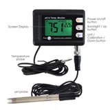 PHM - 295 PHM - 295 2 - in - 1 Combo pH & Temperature Meter Fish Tank Monitor Thermometer Replaceable BNC pH Electrode for Aquariums Hydroponics Aquaculture Laboratory - Gain Express