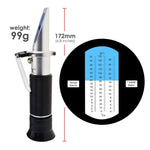 REB - 32KMWATC REB - 32KMWATC Handheld 0 - 32% Brix Refractometer with ATC, 0 - 140°Oe, 0 - 27KMW/Babo, Oechsle, for brandy, beer worth - Gain Express