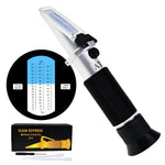 REB - 32KMWATC REB - 32KMWATC Handheld 0 - 32% Brix Refractometer with ATC, 0 - 140°Oe, 0 - 27KMW/Babo, Oechsle, for brandy, beer worth - Gain Express