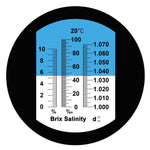 REBS - 10ATC REBS - 10ATC Tri - Scale Refractometer ATC Brix 0 - 10%/ Salinity 0 - 100PPT/ Specific Gravity 1.000 - 1.070, for Saltwater Brackish Marine Reef Tank Salt Sea Water Hydroponic Aquarium Control Monitoring - Gain Express