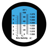 REBS - 10ATC REBS - 10ATC Tri - Scale Refractometer ATC Brix 0 - 10%/ Salinity 0 - 100PPT/ Specific Gravity 1.000 - 1.070, for Saltwater Brackish Marine Reef Tank Salt Sea Water Hydroponic Aquarium Control Monitoring - Gain Express