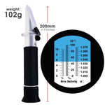 REBS - 10ATC REBS - 10ATC Tri - Scale Refractometer ATC Brix 0 - 10%/ Salinity 0 - 100PPT/ Specific Gravity 1.000 - 1.070, for Saltwater Brackish Marine Reef Tank Salt Sea Water Hydroponic Aquarium Control Monitoring - Gain Express