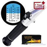 REBS - 10ATC REBS - 10ATC Tri - Scale Refractometer ATC Brix 0 - 10%/ Salinity 0 - 100PPT/ Specific Gravity 1.000 - 1.070, for Saltwater Brackish Marine Reef Tank Salt Sea Water Hydroponic Aquarium Control Monitoring - Gain Express