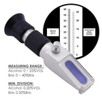 RHWN - 25ATCBr RHWN - 25ATCBr 0 - 25% ATC New Alcohol Refractometer (0 - 25%VOL, 0 - 40%Brix) - Gain Express