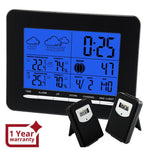 S08S3318BL_2S S08S3318BL_2S In/Out Temperature Wireless Weather Station DCF Radio Controlled Clock 2 Sensor - Gain Express