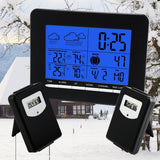 S08S3318BL_2S S08S3318BL_2S In/Out Temperature Wireless Weather Station DCF Radio Controlled Clock 2 Sensor - Gain Express