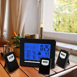 S08S3318BL_3S Indoor/Outdoor Temperature Digital Wireless Weather Station RCC DCF + 3 sensors - Gain Express