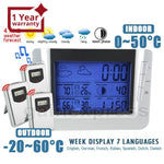 S08S608B_3S Indoor Outdoor Weather Forecast Station Temperature RCC Clock Calendar with 3 sensors - Gain Express