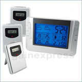 S08S608B_3S Indoor Outdoor Weather Forecast Station Temperature RCC Clock Calendar with 3 sensors - Gain Express