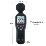 SLM - 24 Professional Sound Level Meter with Backlit Display High Accuracy Measuring 30dB - 130dB Compact Instrument - Gain Express