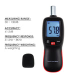 SLM - 267 Decibel Meter Sound Level Tester 30~130dBA Noise Volume Measuring and Monitoring Instrument Digital LCD display with Backlight Professional Handheld Device - Gain Express