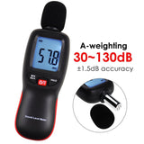 SLM - 267 Decibel Meter Sound Level Tester 30~130dBA Noise Volume Measuring and Monitoring Instrument Digital LCD display with Backlight Professional Handheld Device - Gain Express