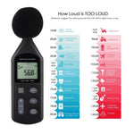 SLM - 269 SLM - 269 Sound Level Meter Audio Decibel Noise Tester 30~130dBA Digital Volume Measuring Instrument A / C Frequency Weighting Tool Factory Pre - calibrated - Gain Express