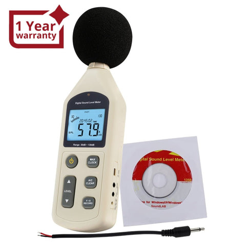 SLM - 270 Digital Audio Decibel Meter Sound Level Tester Noise Level Volume Measuring Instrument 30~130dBA Monitor 4700 Data Storage Self - Calibrated A / C Frequency Weighting Tool - Gain Express