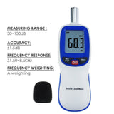 SLM - 30 Professional Digital Sound Level Meter, 30~130dBA, A weighting, Decibel Noise Tester, LCD display with Backlight, High Accuracy ±1.5dB, MAX/ MIN/ HOLD Mode, for Noise Volume Measuring, Monitoring - Gain Express