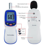 SLM - 30 Professional Digital Sound Level Meter, 30~130dBA, A weighting, Decibel Noise Tester, LCD display with Backlight, High Accuracy ±1.5dB, MAX/ MIN/ HOLD Mode, for Noise Volume Measuring, Monitoring - Gain Express