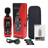 SLM - 390 Decibel Meter with Data Logging function and A / C / Z Weighted Sound Meter Portable SPL Meter MAX/MIN/AVG, Data Hold Use for Home, Factory, Noisy Neighbor - Gain Express