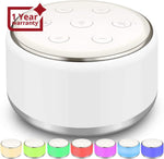 White Noise Machine for Sleeping Baby Kids – Portable Sound Machine with Night Light, USB Rechargeable, 34 Soothing Noises, Auto - Off Timer, Sleep Machine for Adults Babies Lullaby Travel Home - Gain Express