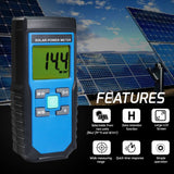 T206 Solar Power Meter BTU/(ft2*h) W/m2 Radiation Energy Cell Tester - Gain Express