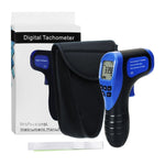 TAC - 44 Handheld Digital Laser Non - Contact Tachometer, Rotational Speed Measuring Gun, 2.5 - 99999 RPM, Record (60 Data) MAX/ MIN/ AVG ±0.02%+1 Digtal Accuracy, Speedometer for Small Engines, Car, Bike, Motorcycle, Surface Speed Tach Meter Gauge - Gain Express