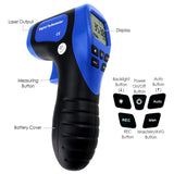 TAC - 44 Handheld Digital Laser Non - Contact Tachometer, Rotational Speed Measuring Gun, 2.5 - 99999 RPM, Record (60 Data) MAX/ MIN/ AVG ±0.02%+1 Digtal Accuracy, Speedometer for Small Engines, Car, Bike, Motorcycle, Surface Speed Tach Meter Gauge - Gain Express