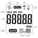 TAC - 44 Handheld Digital Laser Non - Contact Tachometer, Rotational Speed Measuring Gun, 2.5 - 99999 RPM, Record (60 Data) MAX/ MIN/ AVG ±0.02%+1 Digtal Accuracy, Speedometer for Small Engines, Car, Bike, Motorcycle, Surface Speed Tach Meter Gauge - Gain Express