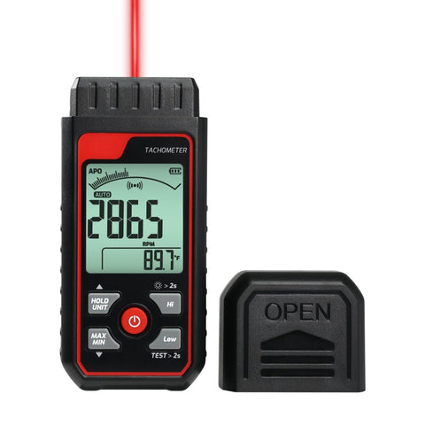 TAC - 455 Portable Non - Contact Tachometer 2.5~99999RPM High Precision with Analog Bar Scale and Alarm Function, Temperature Measurement for Machinery Car Motor engine Tool - Gain Express