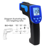 THE - 217 Non - Contact Lasergrip Infrared 12:1 DS Thermometer Laser Temperature Gun - 30 ~ 550°C ( - 22 to 1022°F) Digital IR Instrument Meter - Gain Express