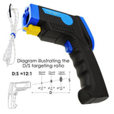 THE - 218 K - type Non Contact Lasergrip Infrared IR 12:1 Thermometer with Thermocouple - 30 ~ 550°C ( - 22~1022°F), Digital Laser Temperature Gun Instrument Meter - Gain Express